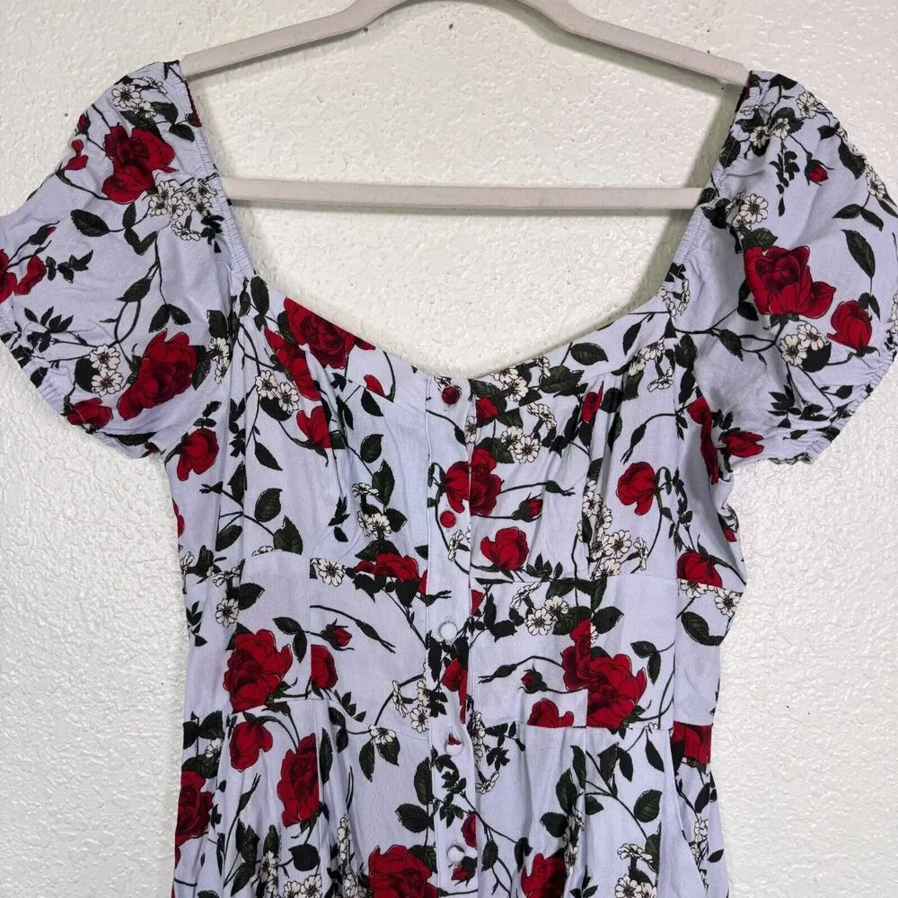 Yumi Kim Dress Women Medium Mercy Floral Rose Boho Cottagecore Resort Cruise NEW